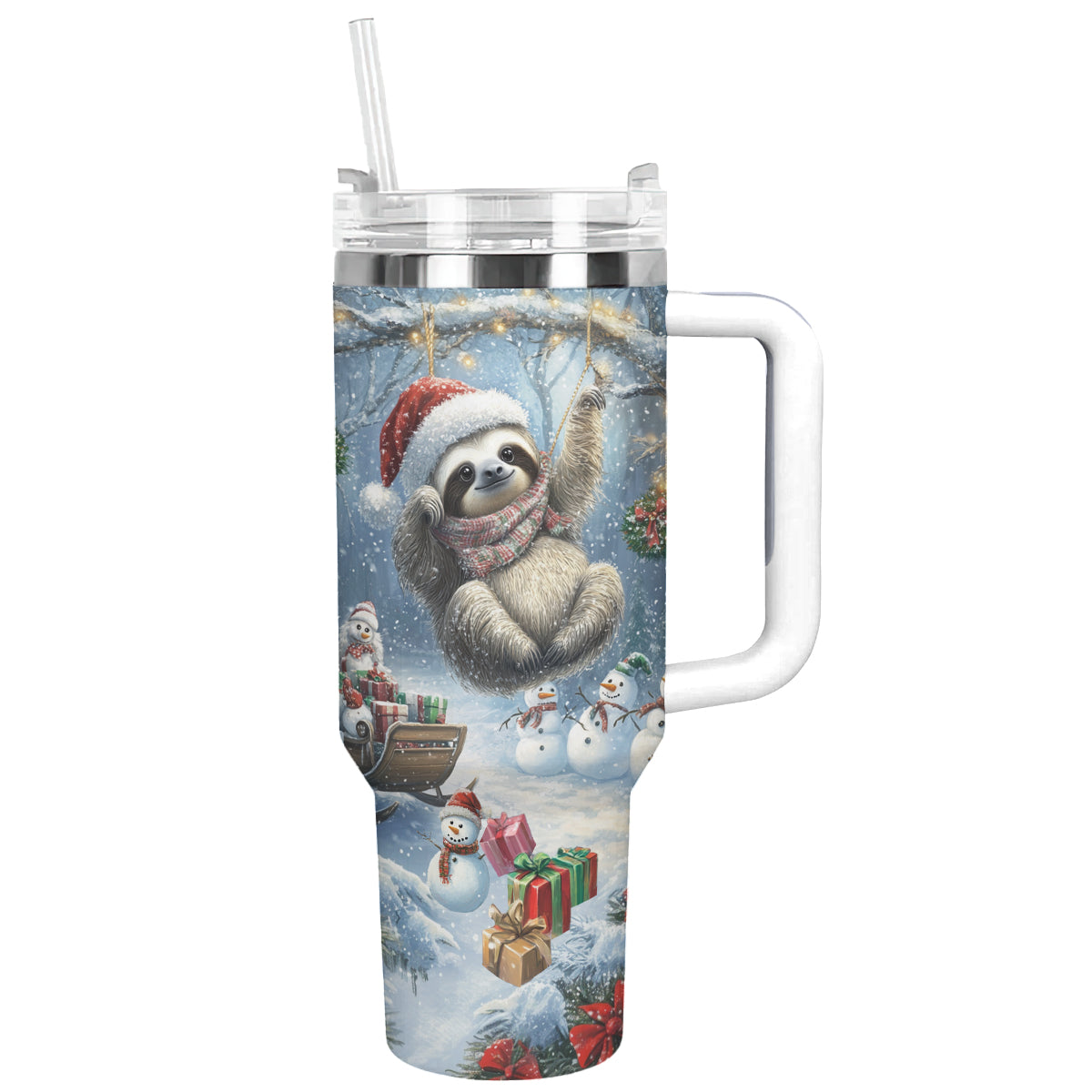 Shineful Tumbler Christmas Sloth