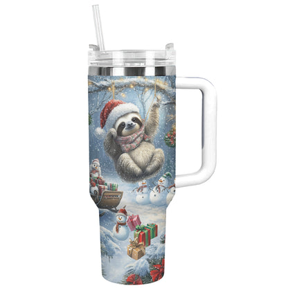 Shineful Tumbler Christmas Sloth