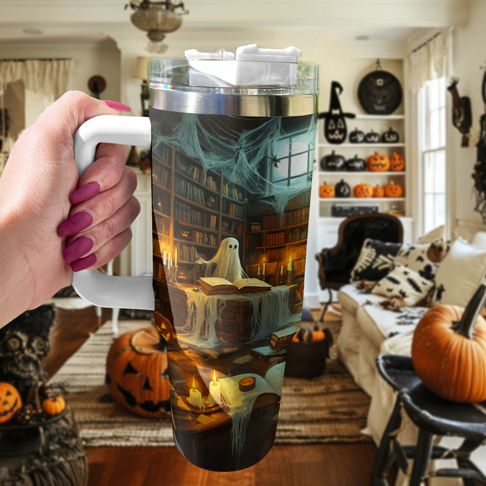 Shineful Tumbler Halloween Ghostly Library