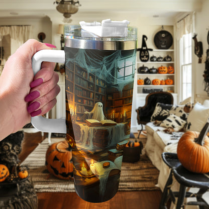 Shineful Tumbler Halloween Ghostly Library