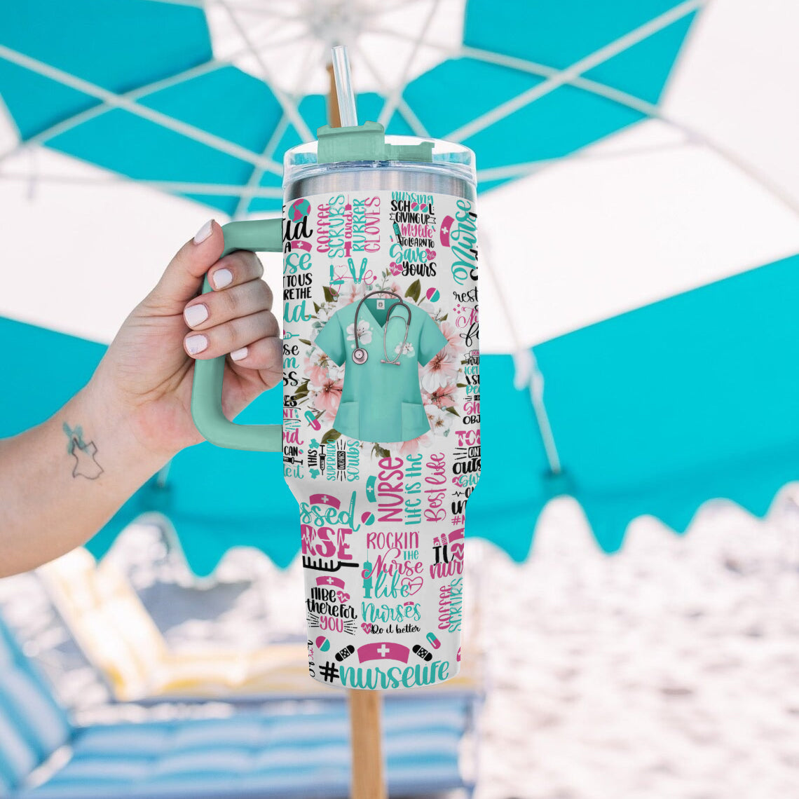 Shineful Tumbler Colorful Nurse Life