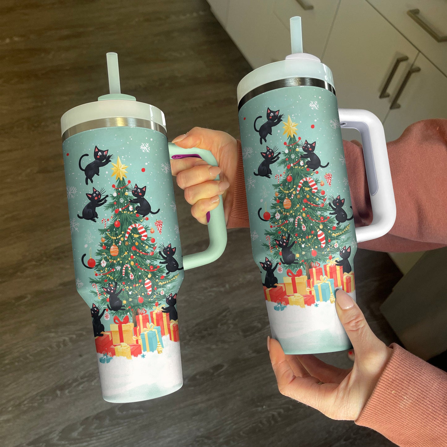 Shineful Tumbler Christmas Cat Mischief