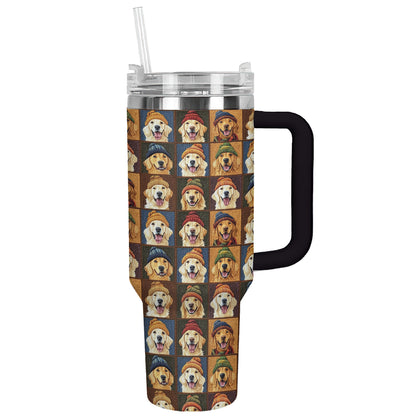 Shineful Tumbler Golden Retriever Autumn Vibes