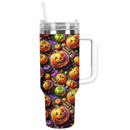 Shineful Tumbler Pattern Jack-O'-Lantern Delight