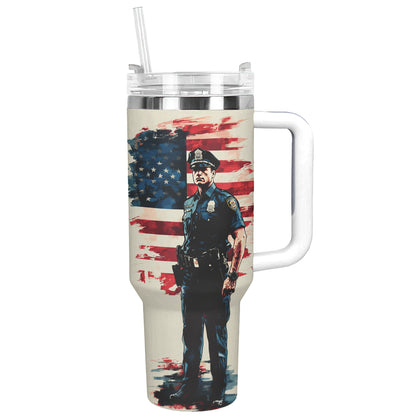 Shineful Tumbler American Police Officer