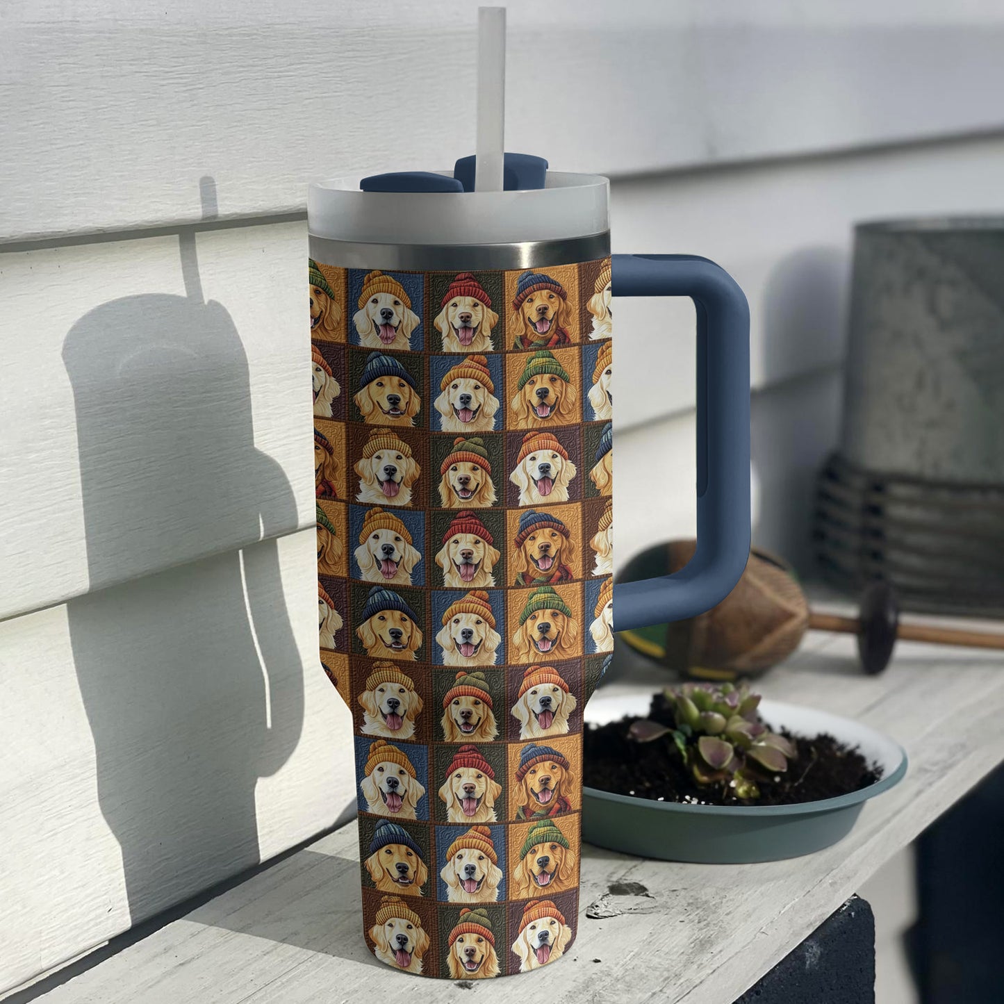Shineful Tumbler Golden Retriever Autumn Vibes
