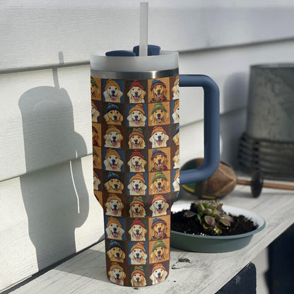 Shineful Tumbler Golden Retriever Autumn Vibes