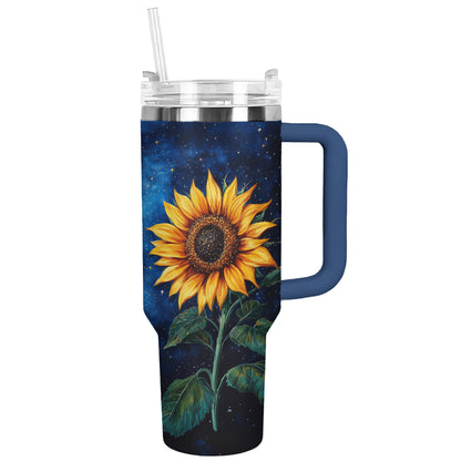 Shineful Tumbler Night Sky Sunflower