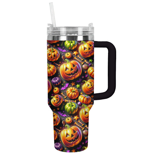 Shineful Tumbler Pattern Jack-O'-Lantern Delight