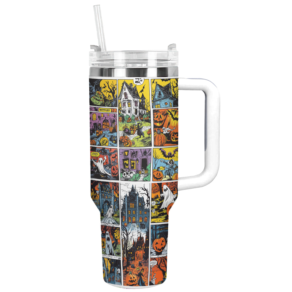 Shineful Tumbler Halloween Comic Spooky Scenes