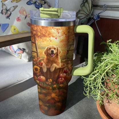 Shineful Tumbler Golden Retriever Autumn Harvest