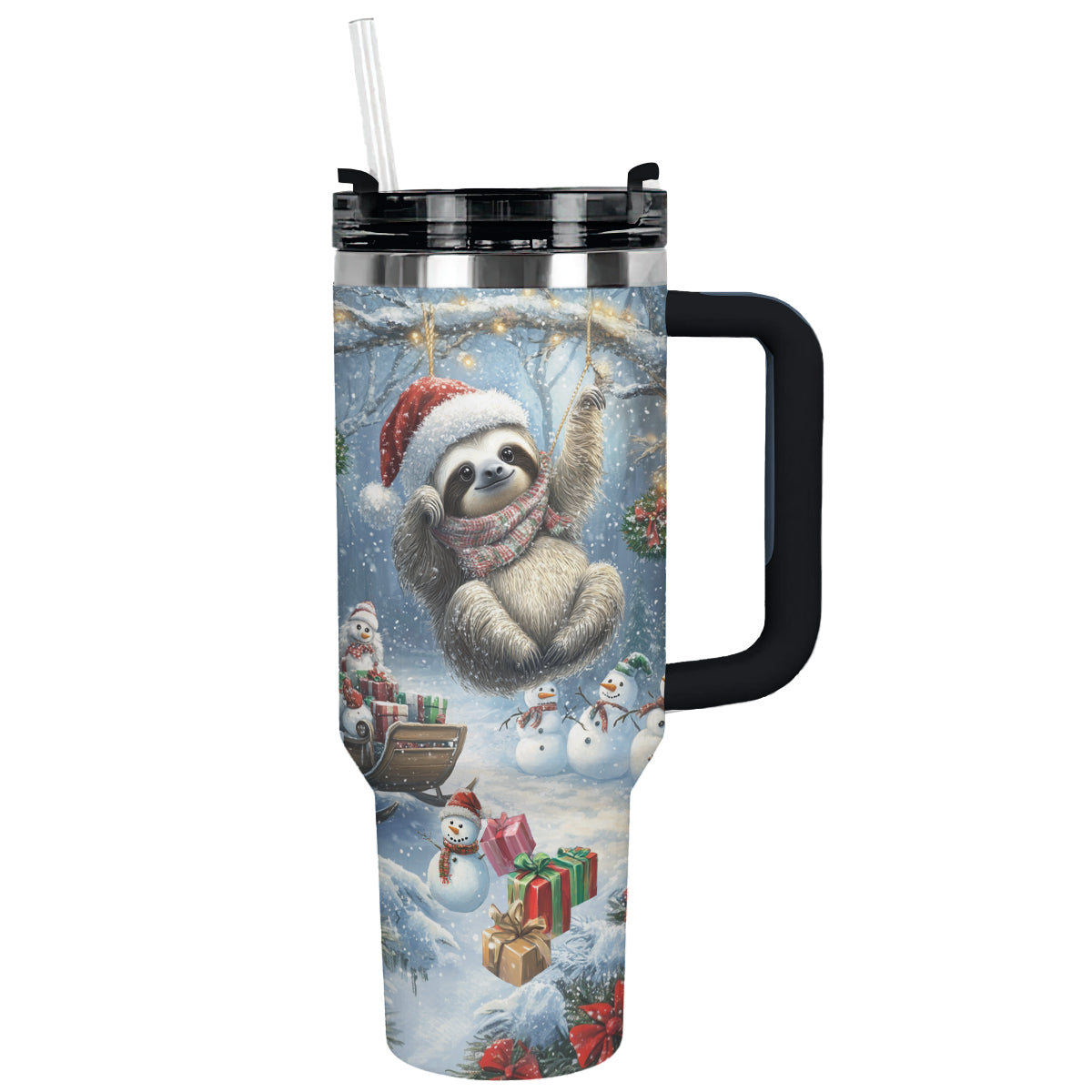 Shineful Tumbler Christmas Sloth