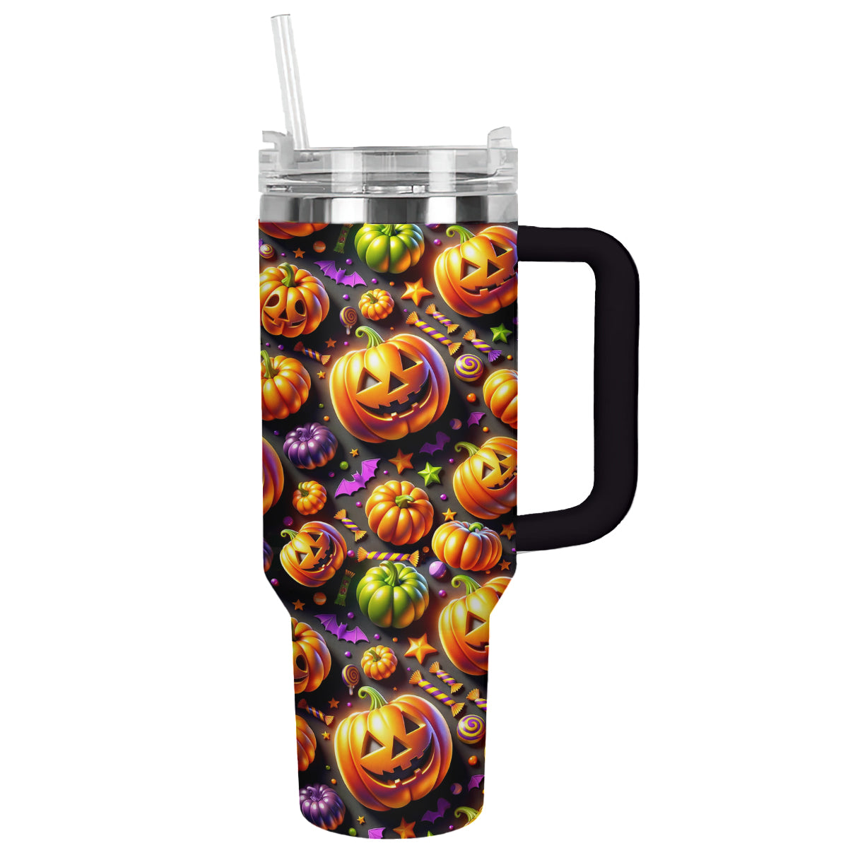 Shineful Tumbler Pattern Jack-O'-Lantern Delight