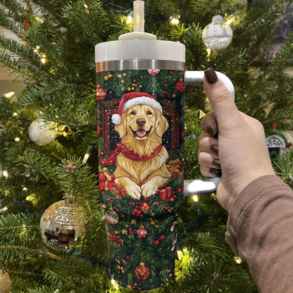 Shineful Tumbler Golden On Christmas