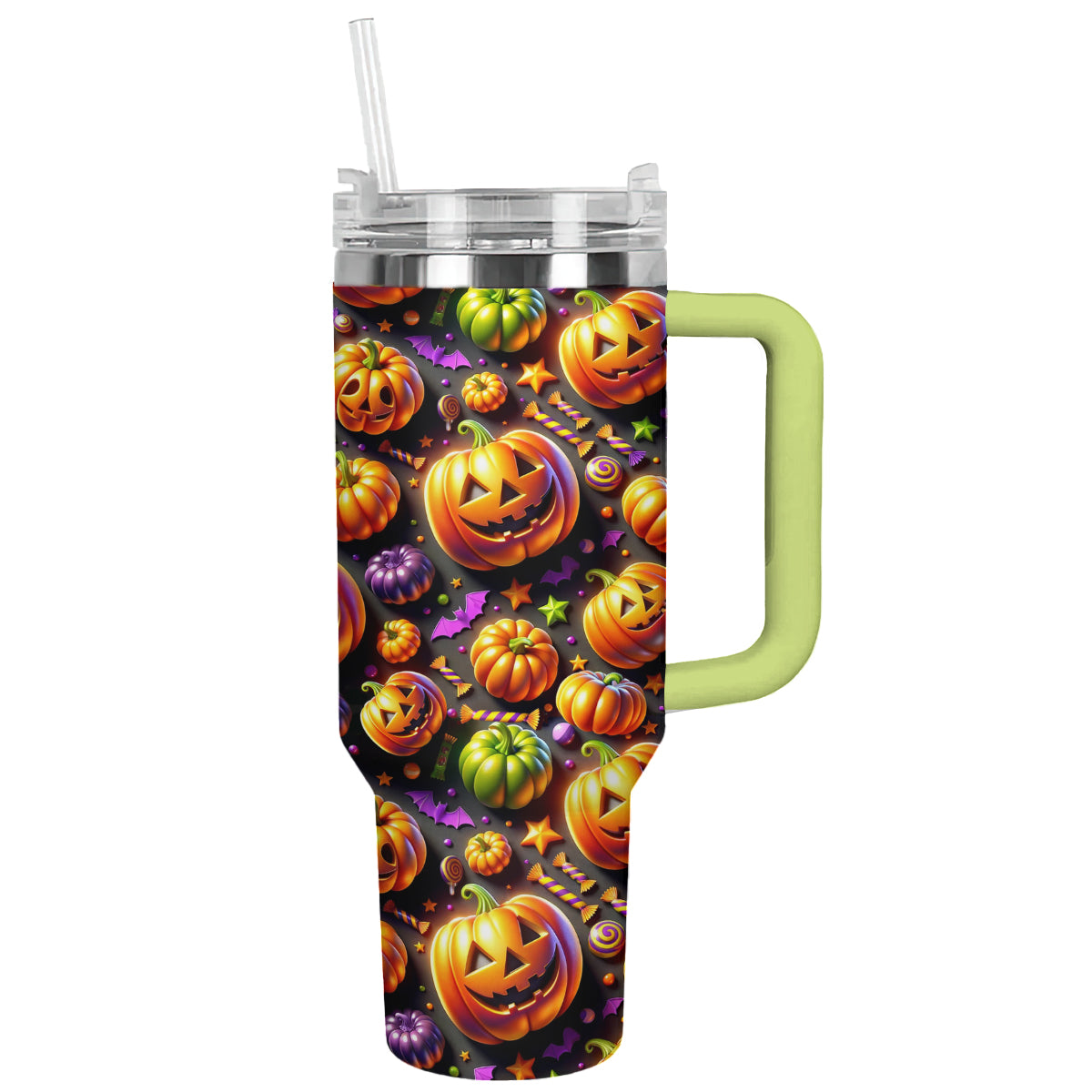 Shineful Tumbler Pattern Jack-O'-Lantern Delight