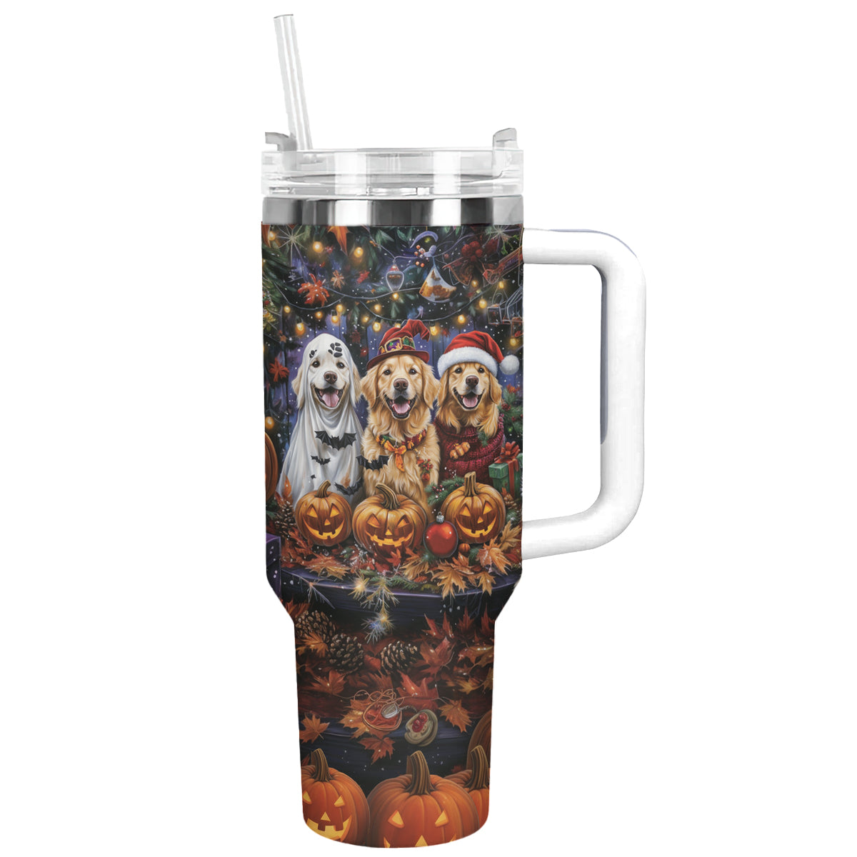 Shineful Tumbler Festive Golden Retriever