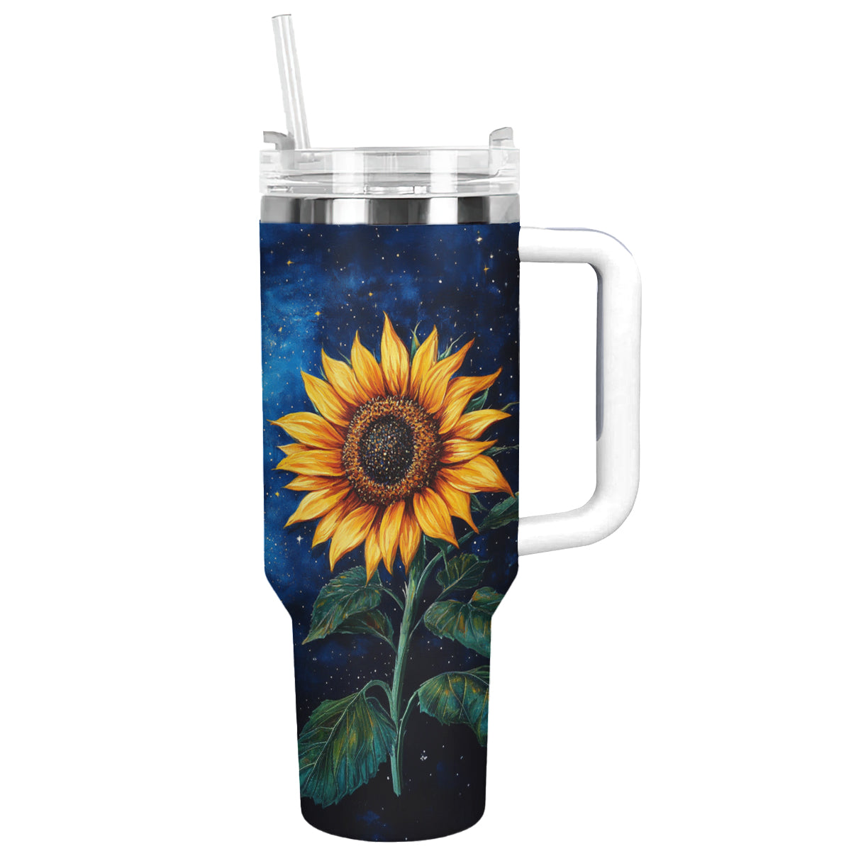 Shineful Tumbler Night Sky Sunflower