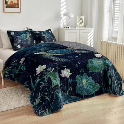 Shineful All Season Quilt 3-Piece Set Ocean Turtle