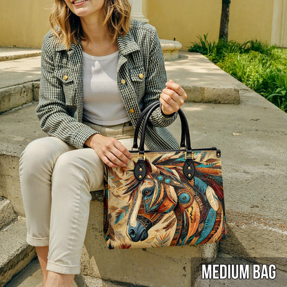Shineful Leather Bag Tribal Spirit Stallion