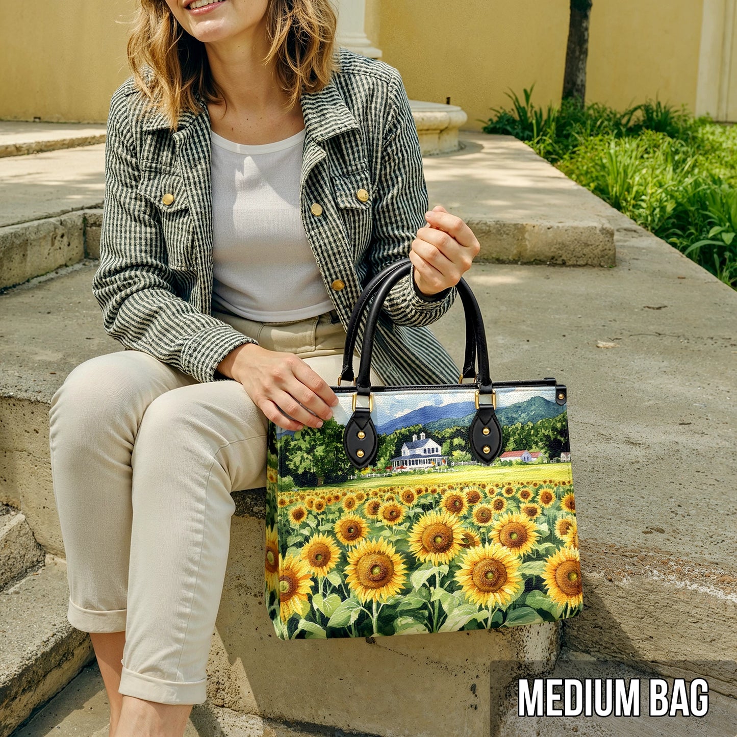 Shineful Leather Bag Sunflower Farmhouse Glory