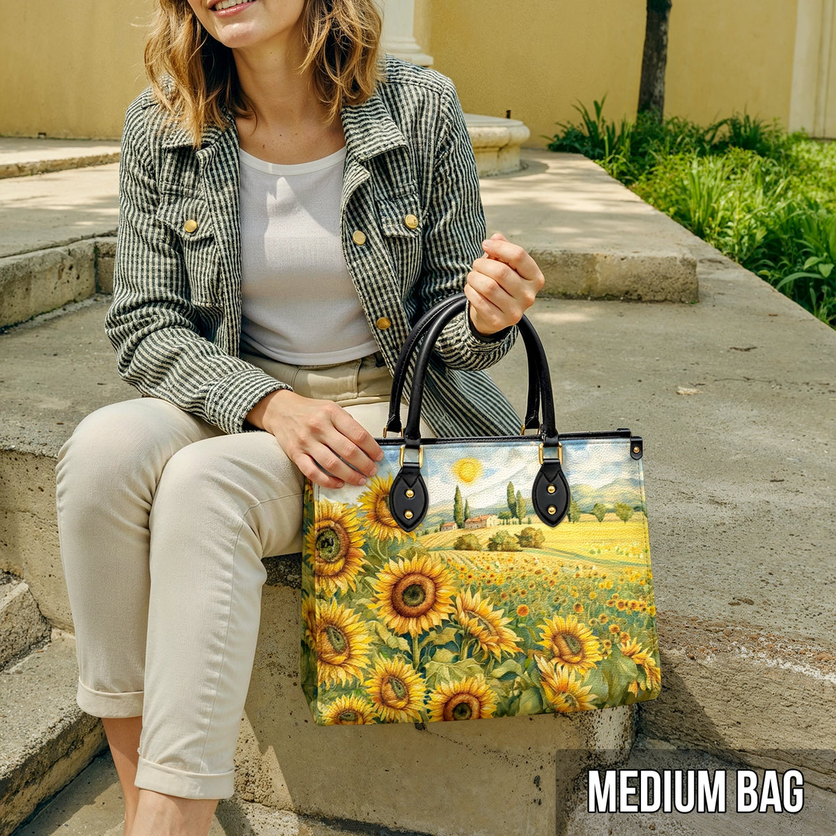Shineful Leather Bag Sunflower Countryside Charm