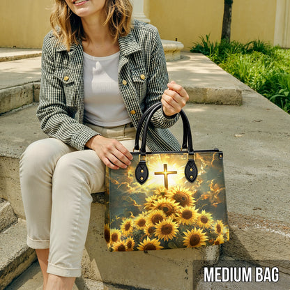 Shineful Leather Bag Sunflower Faith Light