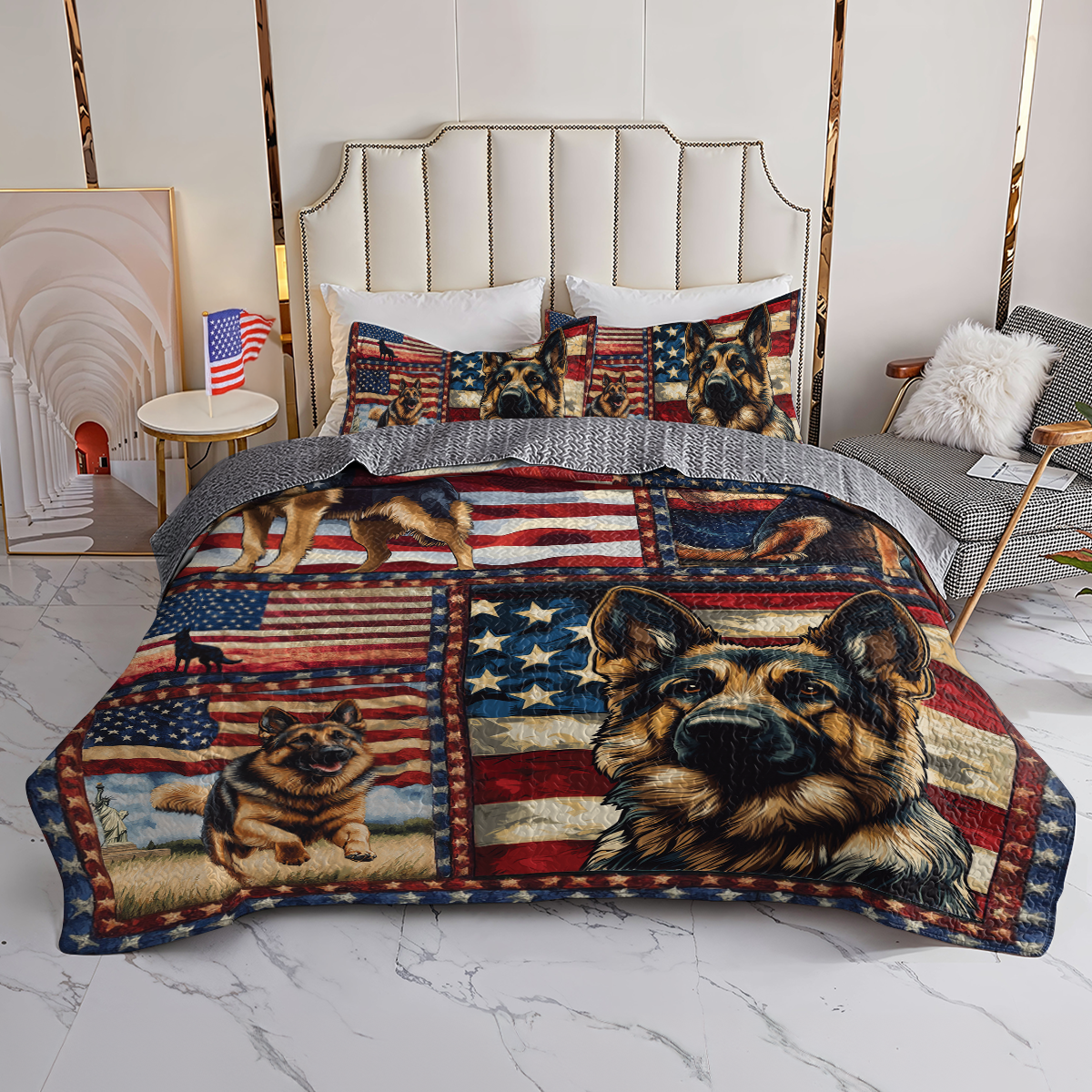 Shineful All Season Quilt 3-Piece Set American Spirit Shepherd