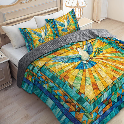 Shineful All Season Quilt 3-Piece Set Wings of Peace