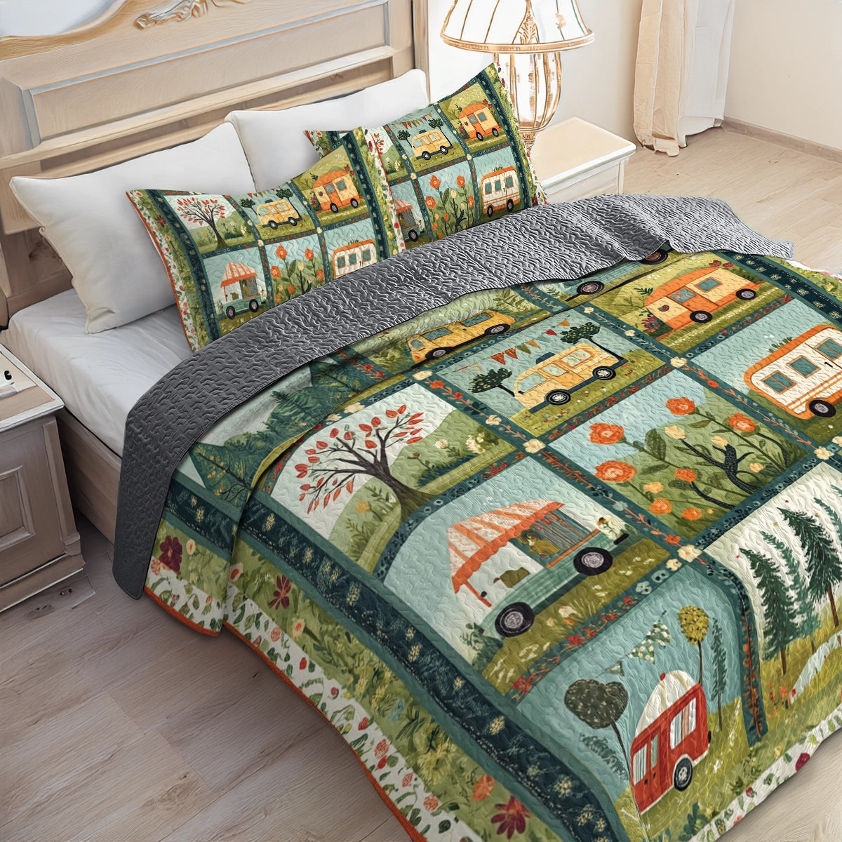 Shineful All Season Quilt 3-Piece Set Camper's Paradise