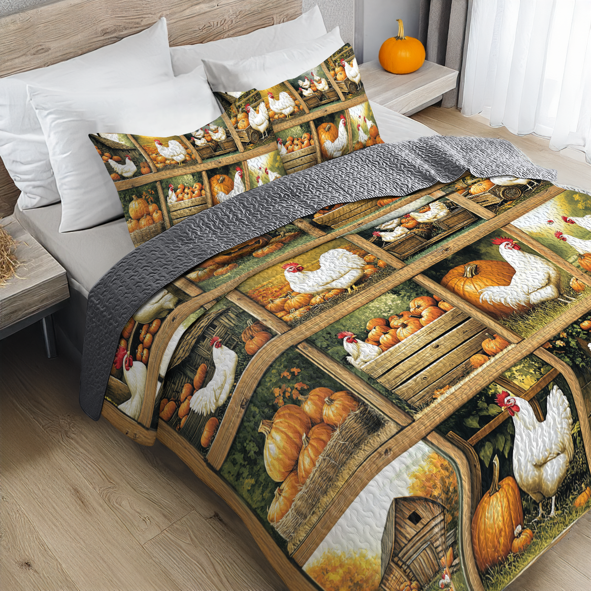 Shineful All Season Quilt 3-Piece Set White Feather Farm