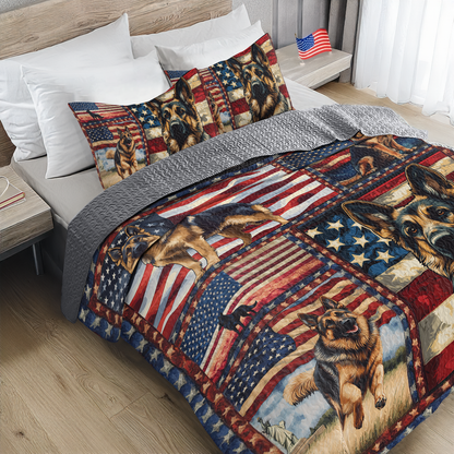 Shineful All Season Quilt 3-Piece Set American Spirit Shepherd