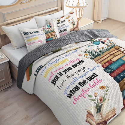 Shineful All Season Quilt 3-Piece Set Read And Grow Through Pages