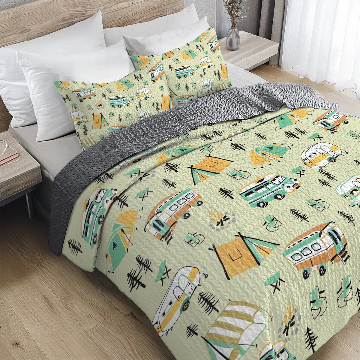 Shineful All Season Quilt 3-Piece Set Camp Life Blessings