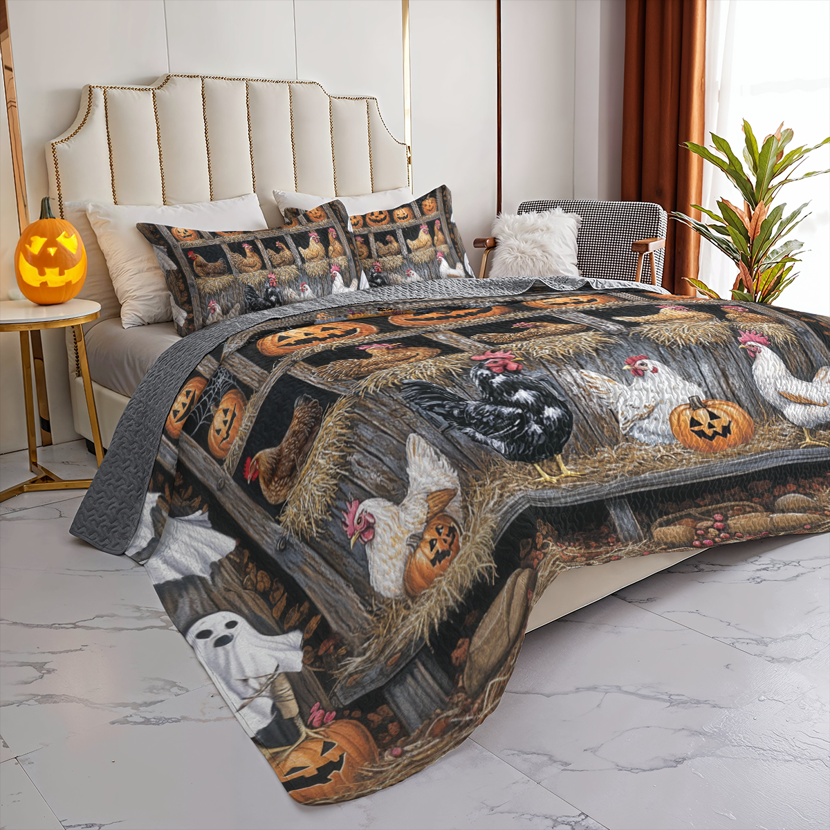 Shineful All Season Quilt 3-Piece Set Wicked Chicken Coop