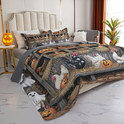 Shineful All Season Quilt 3-Piece Set Wicked Chicken Coop