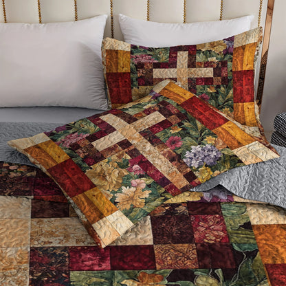 Shineful All Season Quilt 3-Piece Set God's Glory Garden