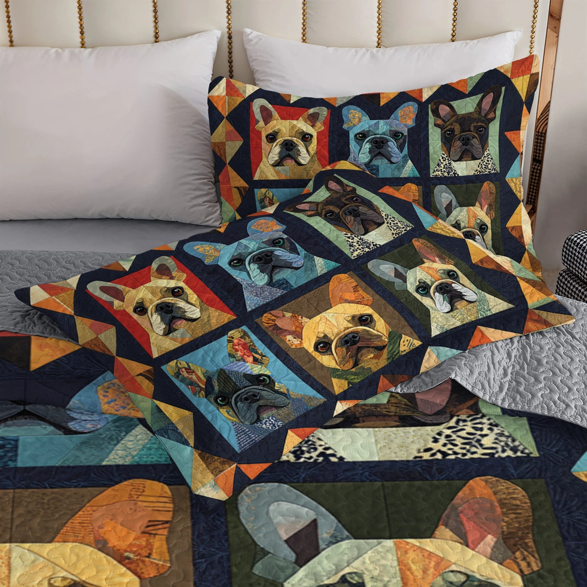 Shineful All Season Quilt 3-Piece Set - French Bulldog Charm