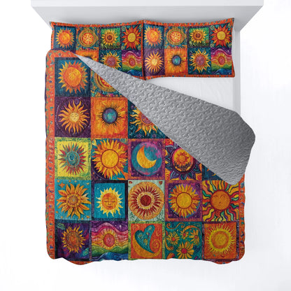 Shineful All Season Quilt 3-Piece Set Hippie Sunshine Bliss