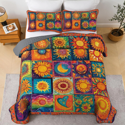 Shineful All Season Quilt 3-Piece Set Hippie Sunshine Bliss
