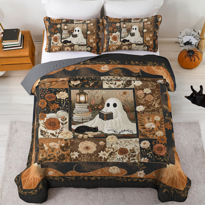 Shineful All Season Quilt 3-Piece Set Mystical Book Garden