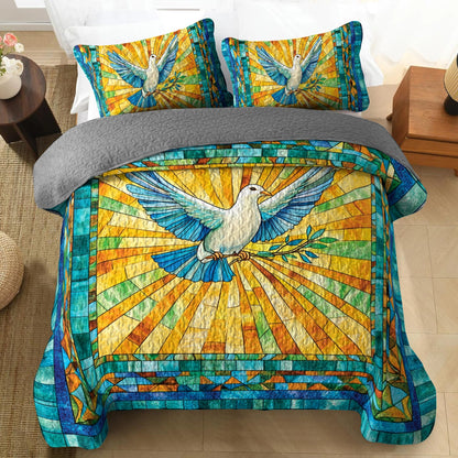 Shineful All Season Quilt 3-Piece Set Wings of Peace
