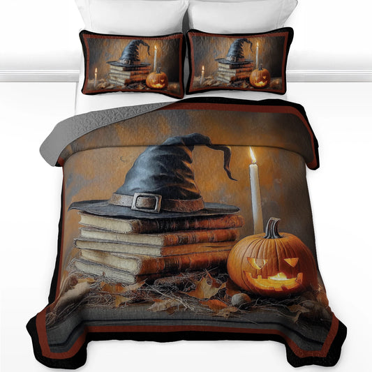 Shineful All Season Quilt 3-Piece Set - Midnight Reading Spell