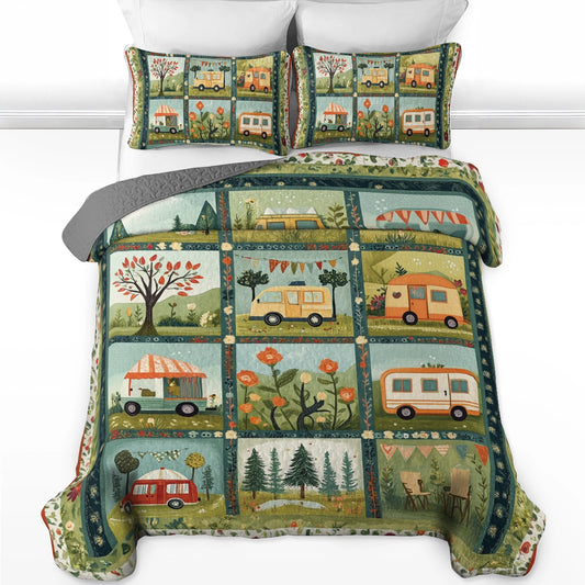 Shineful All Season Quilt 3-Piece Set Camper's Paradise