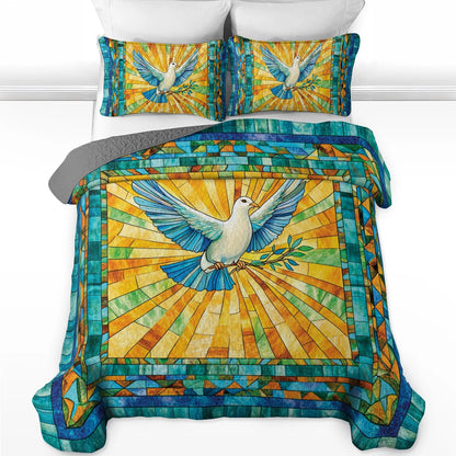 Shineful All Season Quilt 3-Piece Set Wings of Peace