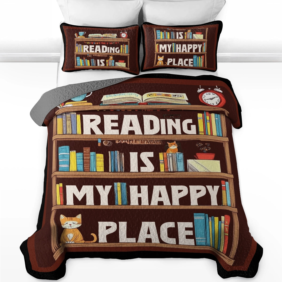 Shineful All Season Quilt 3-Piece Set - Bookworm's Reading Dream