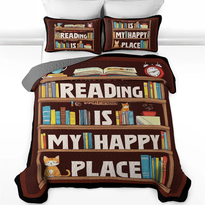 Shineful All Season Quilt 3-Piece Set - Bookworm's Reading Dream