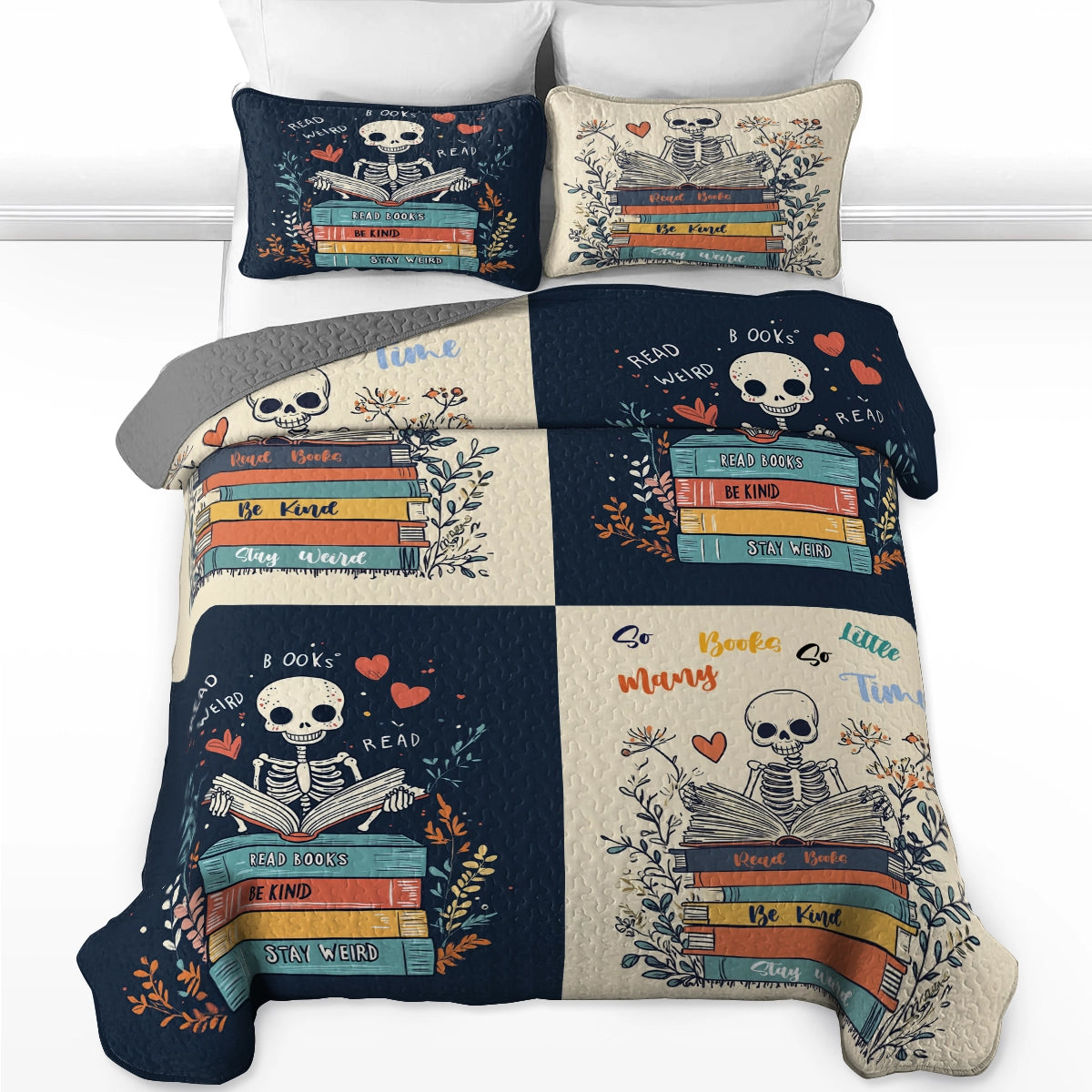 Shineful All Season Quilt 3-Piece Set - Bookworm's Bone-anza