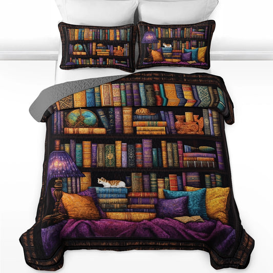 Shineful All Season Quilt 3-Piece Set - Reading Lover's Paradise