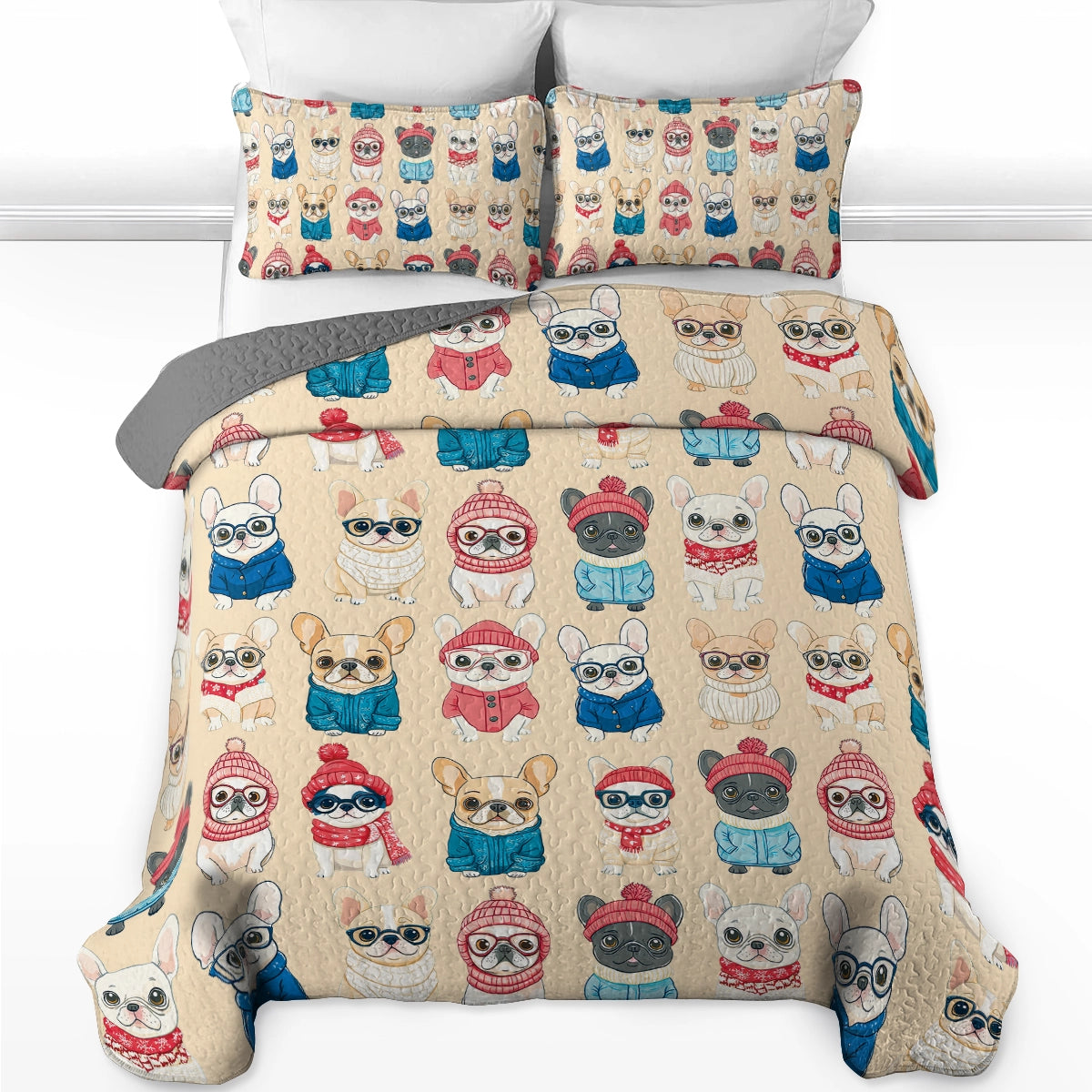 Shineful All Season Quilt 3-Piece Set - Cozy Frenchies Winter