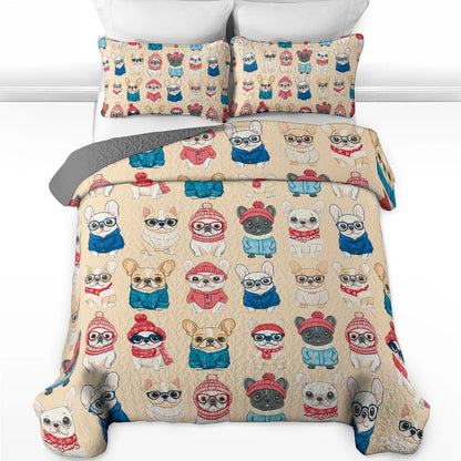 Shineful All Season Quilt 3-Piece Set - Cozy Frenchies Winter